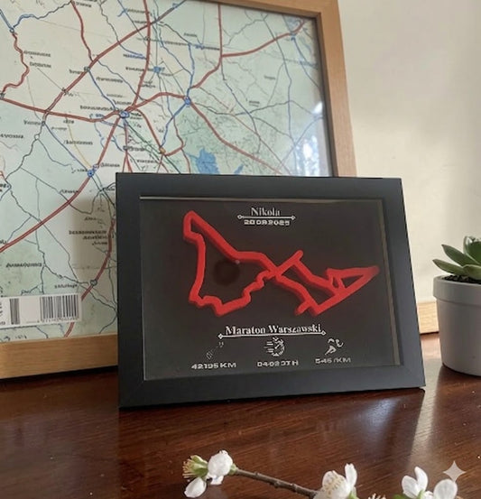 Maraton Warszawski 2025 – Twoja Trasa w Ramce 3D