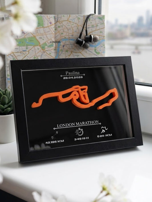 LONDON MARATHON 2026 – Twoja Trasa w Ramce 3D