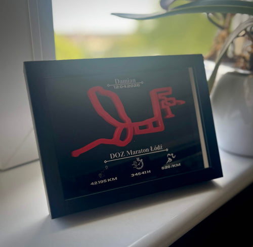 DOZ Maraton Łódź 2026 – Twoja Trasa w Ramce 3D